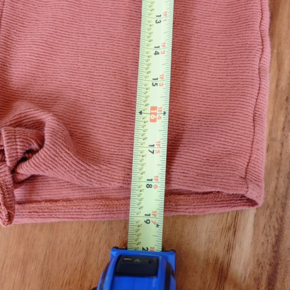 Madewell Texture & Thread‎ Top Women Sz S Cotton Orange Long-Sleeve Tie-Front - Picture 7 of 9